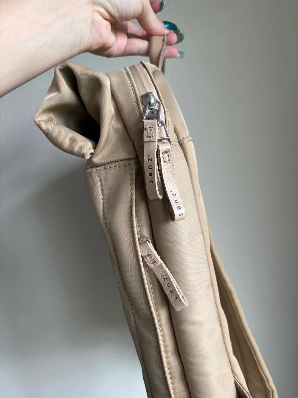 Senz Sam Water-Resistant Commuter Laptop Backpack “Cafe Latte”